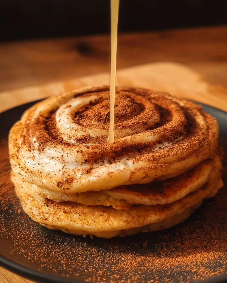 Pancakes à la cannelle, moelleux et savoureux, prêts à être dégustés.