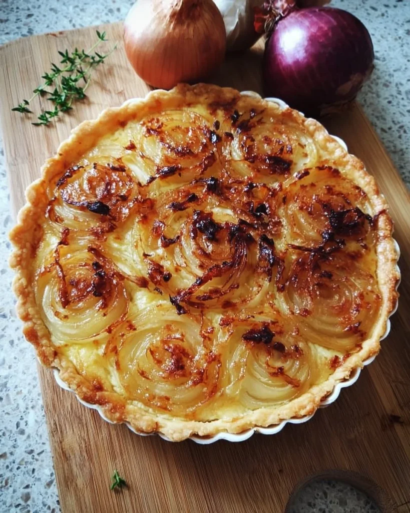 Tarte à l&rsquo;oignon et au Reblochon