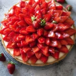 Tarte aux fraises maison, dessert frais et délicieux