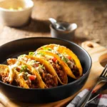 Tortillas mexicaines farcies garnies de légumes et de viande