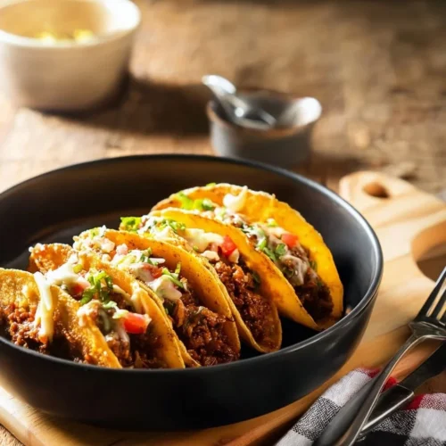 Tortillas mexicaines farcies garnies de légumes et de viande