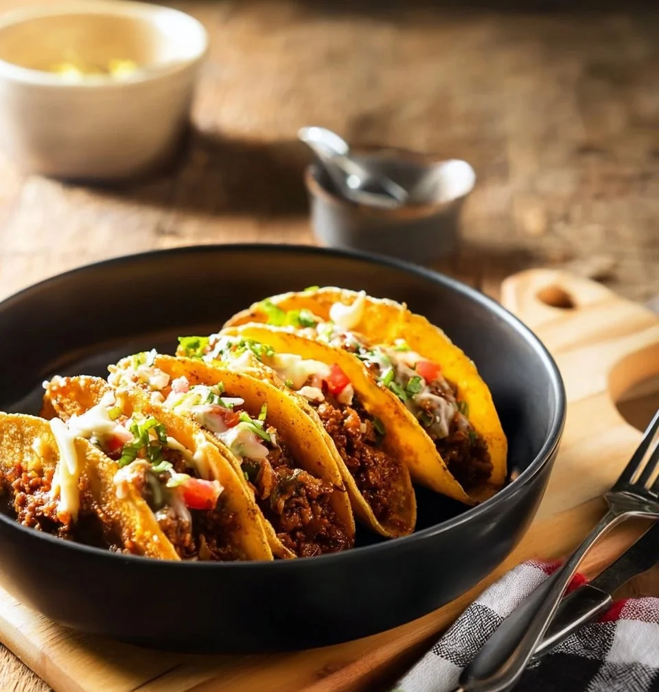 Tortillas mexicaines farcies garnies de légumes et de viande