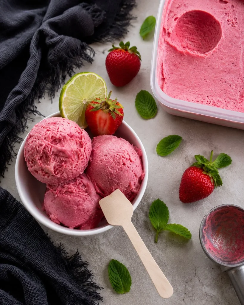 Glace à la fraise facile – Recette rapide