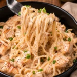 Recette de nouilles crémeuses au poulet savoureuses et faciles à préparer