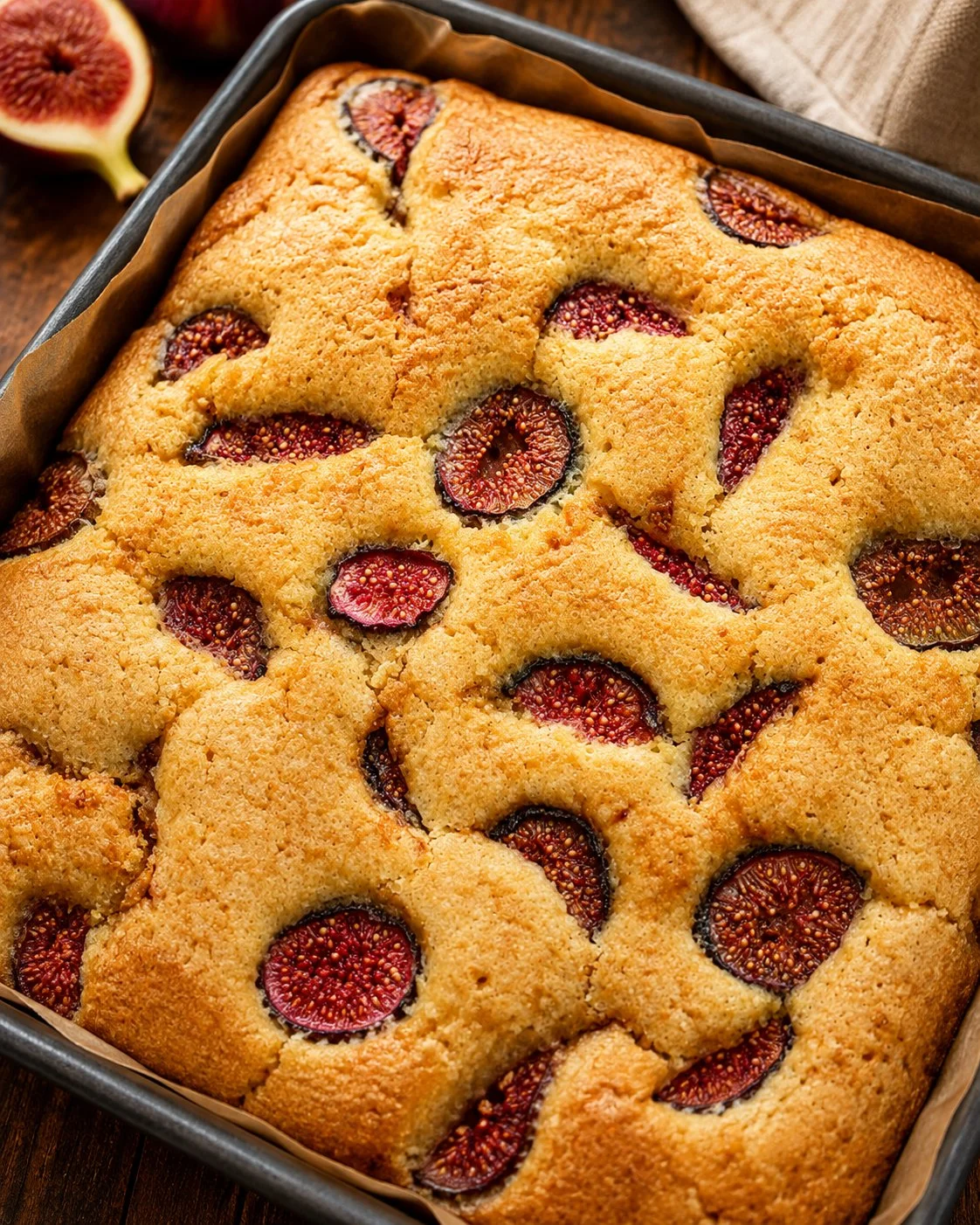 Dessert aux figues délicieux avec des ingrédients frais et appétissants.