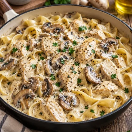 Crème de Poulet et Champignons avec des Pâtes 2 creme de poulet et champignons avec des pates 2026 09 10 015006 768x1024 1