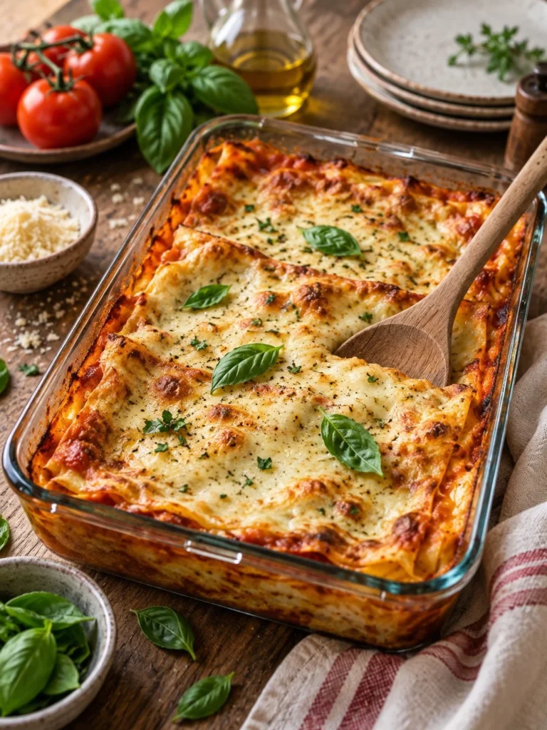 Lasagnes végétariennes aux aubergines et béchamel